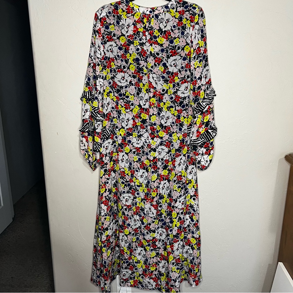 Lily and Lionel X Anthropologie Rina Multicolor Floral Zebra‎ Boho Midi Dress - Picture 10 of 11